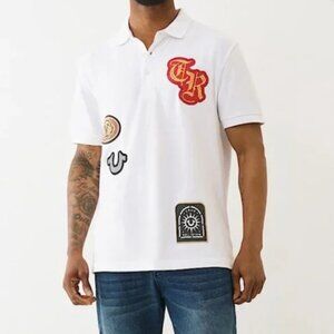True Religion RELAXED POLO SHIRT WITH PATCH